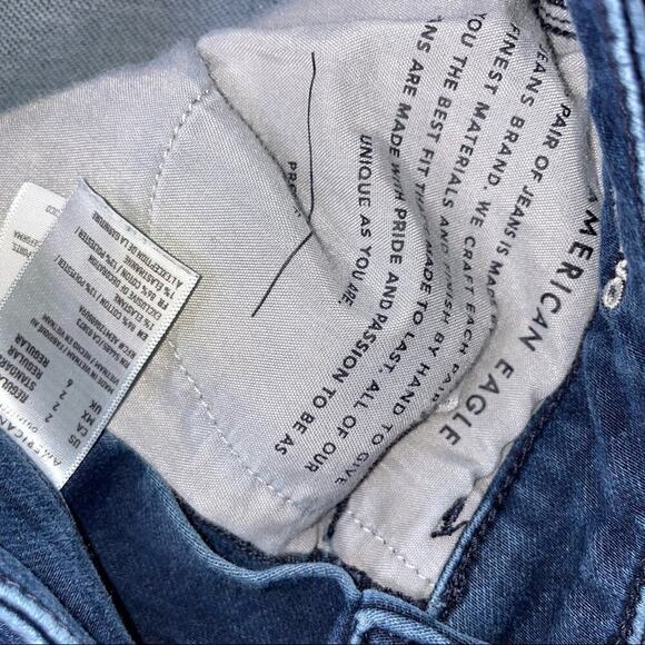 American Eagle jeans Super High rise jeggings medium was SZ 2 Super stretch - Picture 10 of 14